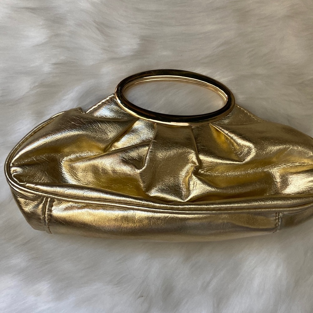 Ardene cute gold tone mini clutch bag